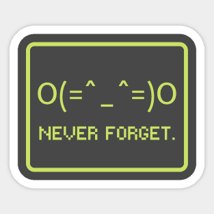 NEVER FORGET 90s RETRO VINTAGE MOBILE CELLPHONE TEXT MESSAGE Sticker